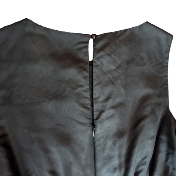 Tibi 100% silk black sleeveless short party dress with sequins/ beads sz 6 - Picture 3 of 11